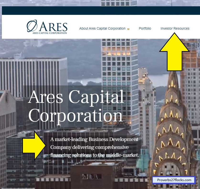 Ares Capital and Investor Presentations – Know Your Flocks & Herds