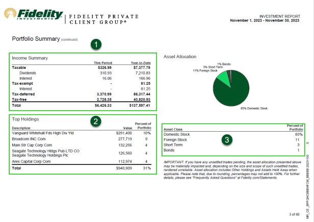 Printing Fidelity Statement.pdf How AND Why I Read My Monthly 80-Page Fidelity Statement – Know Your ...