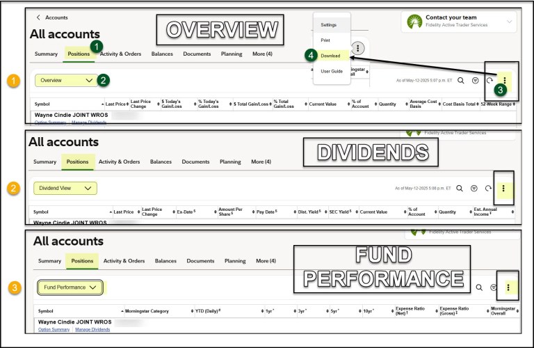 Using Fidelity’s Positions and Activity Tools – Know Your Flocks & Herds